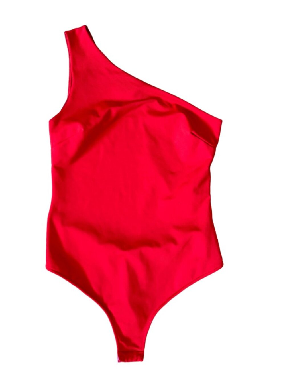 Intimately Free People Red One Shoulder Classic Shapewear Bodysuit